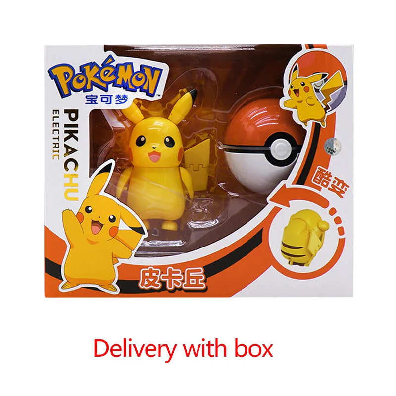 Pokemon Figure ball transform Action Gyarados Charizard Venusaur Blastoise Mewtwo Pikachu Mew Snorlax Poke ball Pokeball gift