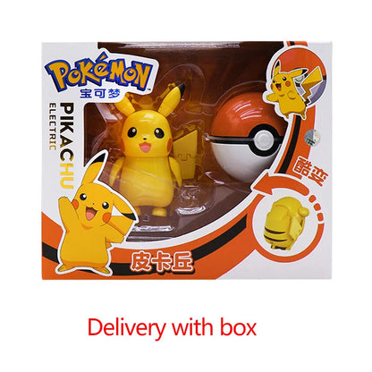 Pokemon Figure ball transform Action Gyarados Charizard Venusaur Blastoise Mewtwo Pikachu Mew Snorlax Poke ball Pokeball gift