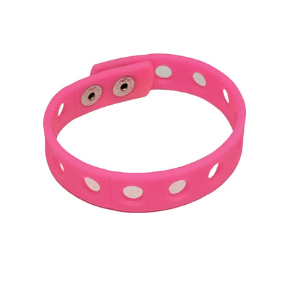 1/12/50/100PCS 21cm Silicone Flexible Holes Fit Shoe Charms Wrist Band Bracelet Sports Casual Bangle For Watches Decorations