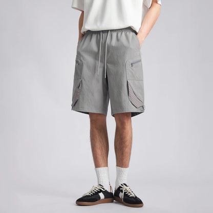 Fashion Men Quick Dry Breathable Outdoor Cargo Shorts 2026 Summer Loose Multi Pocket Retro Casual Commute Five Points Shorts