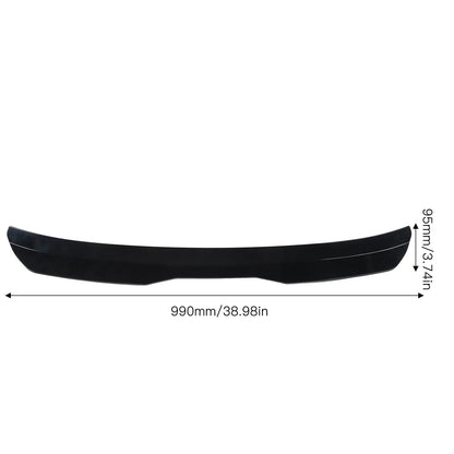 Rear Window Roof Spoiler Visor Deflector Universal Fit Reduce Resistance Window Top Lip Molding Trim Glossy Black