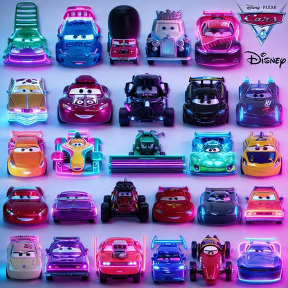#NEW 53PCS Full-set Pixar Cars Lightning McQueen Fillmore 4-9CM 1：55 Metal Model Racing Car Toy Children's Birthday NEWYEAR Gift