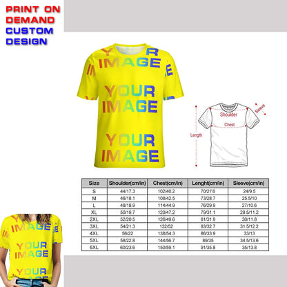 Customized Family Matching Clothes, Printed on Demand, Custom Images, Picture Woman Tops, Yoga Sportswear Shirt Party Uniforms