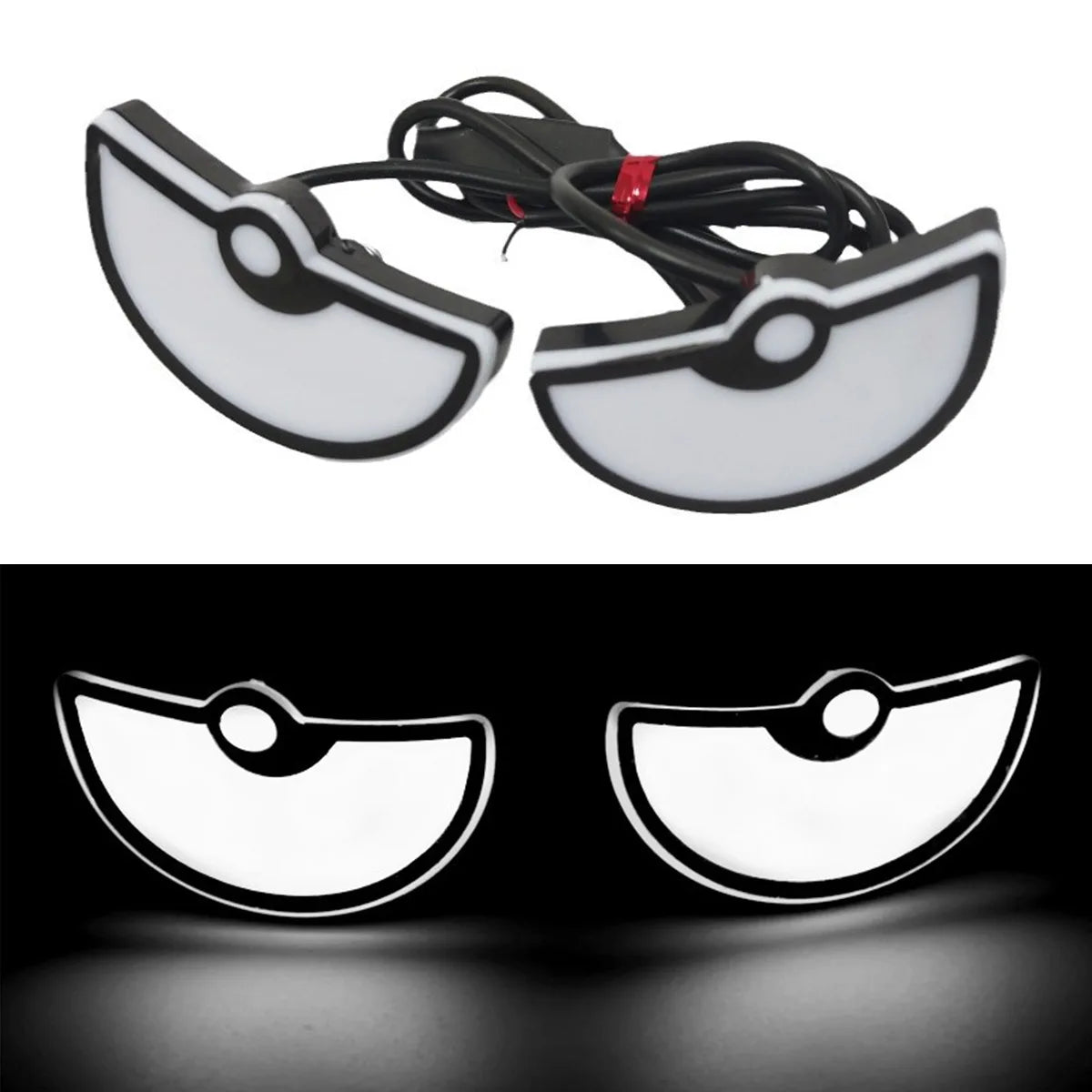 2PCS Car LED Devil Eyes Light Universal Demon Eyes Headlight Motorcycle Mini Turn Signal Flasher Tail Lamp Auto Decoration Light