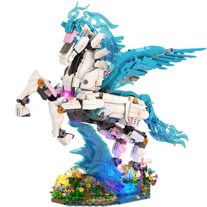 70015 Mechanical Pegasus Building Blocks DIY Model Light-up Desktop Decor Adult Collectible Gift Birthday Holiday 1878PCS