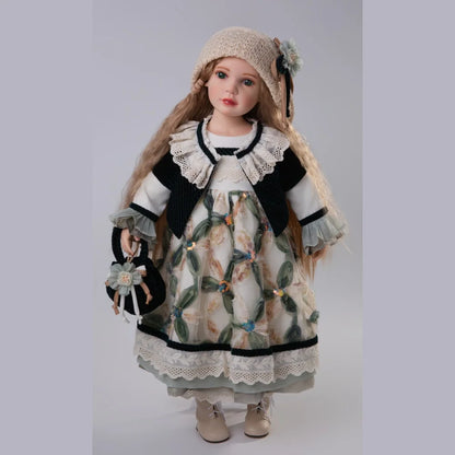 Cloveray 28 inch Large Size Original Realistic Vinyl Doll Retro Vinyl Cloth Body Doll High Quality Handmade Collectible Art Gift