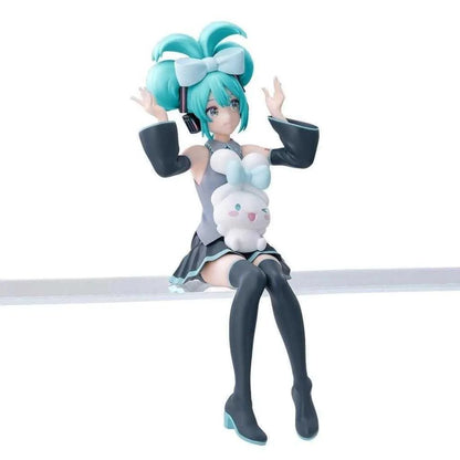 In stock Hatsune Miku Desktop Cute Action Figure 11cm Neko T-Shirt Ver. Anime Figurine Kawaii  Model Toy Gift