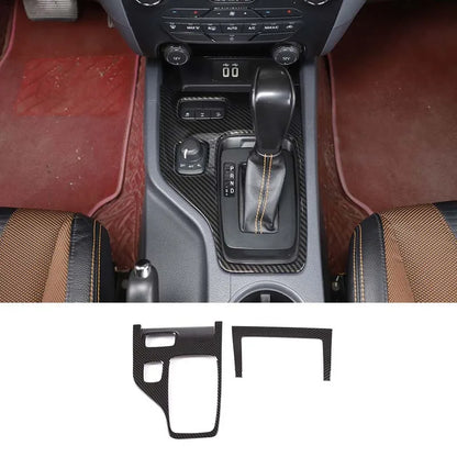 ABS Carbon Fiber For Ford Ranger Wildtrak 2015-2021 Car Center Control Shift Panel Steering Wheel Glass Lift Frame Sticker