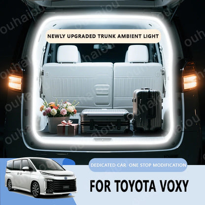 For Toyota Voxy 70 80 90 series trunk light modification light Atmosphere lights White warm white Rear Trunk LED Light Bar