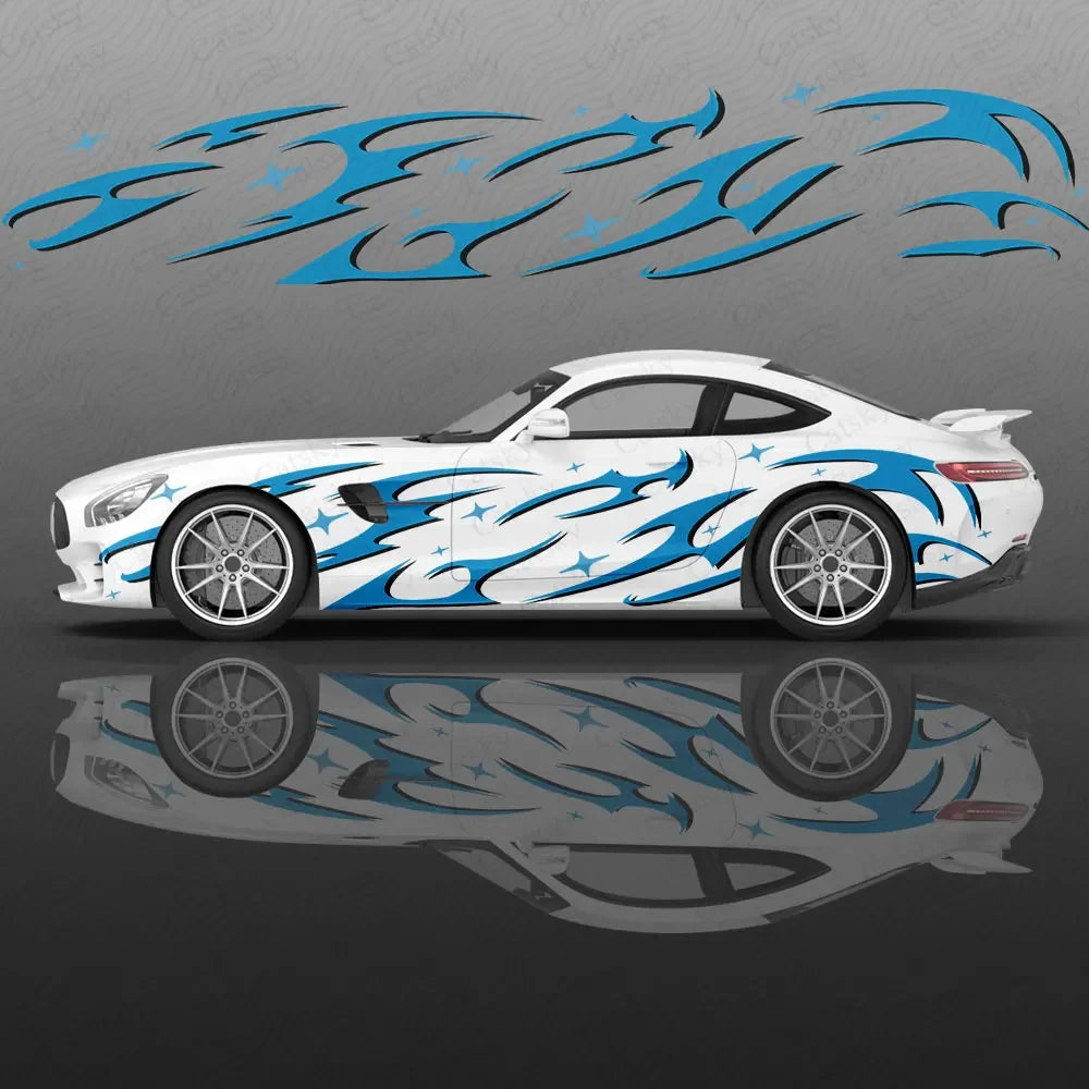 Lightning Line Graphics Car Body Sticker Anime Itasha Vinyl Car Side Decal Sticker Car Decor Sticker Cars Protective Film