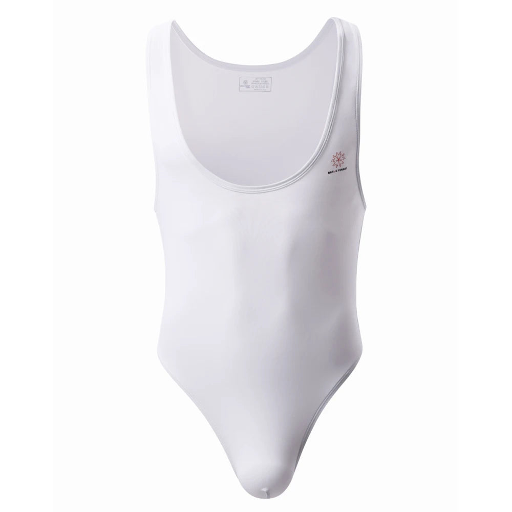 BRAVE PERSON Men's Stretchy Bodysuits One-piece Shapers Slim Fit Singlet Leotard for Body Building Fitness Underwear