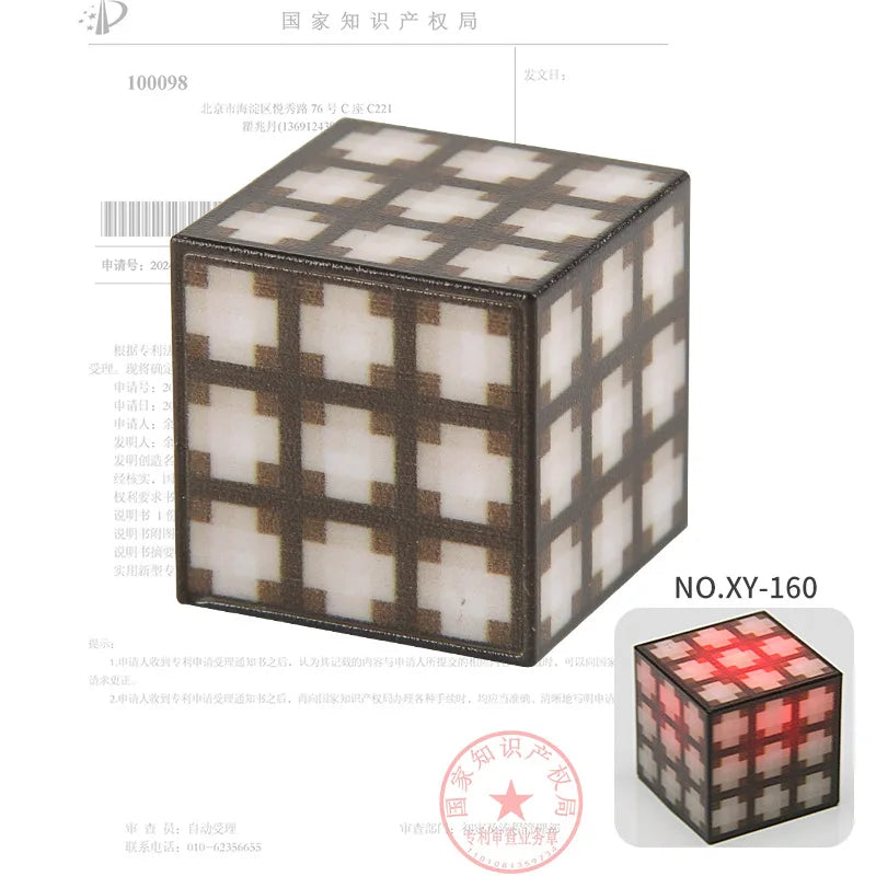 2CM Light-up Magnetic Square Building Blocks Replacement Parts DIY Educational Assembly Street Scene Lamp Bricks Kid Toy