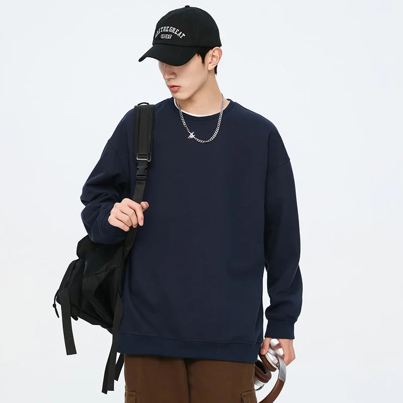 Autumn Oversized Purple Sweatshirts for Women Casual Streetwear Hoodies Women 2024 Female Long Sleeve Crewneck Pullovers Tops
