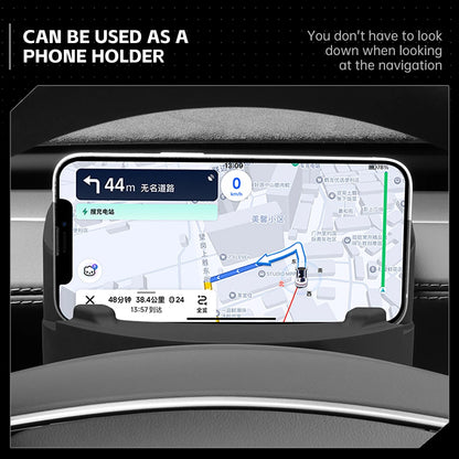 For Tesla Model Y Juniper 2025 2026 Car Instrument Panel Tray Storage Tray Steering Wheel Glasses Storage Rack Car Accessories