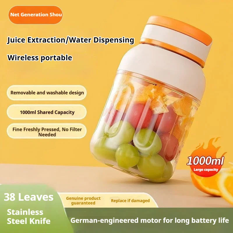 Wireless Rechargeable Portable Juicer Cup, Mini Blender with Ice Crushing Function for Smoothie, Home & Travel Use