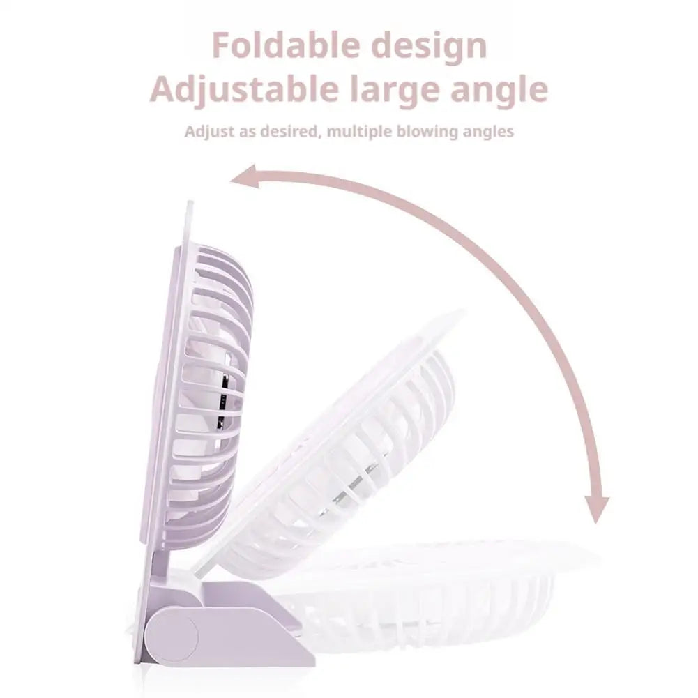 USB Rechargeable Magnetic Mini Desk Fan Portable Quiet Cooling Fan for Office