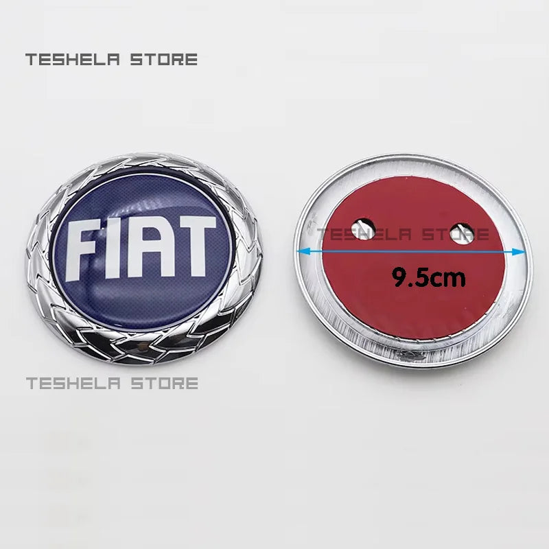 1pcs 3D 95mm ABS Car Front Grille Hood Bonnet Emblem Rear Trunk Bumper Badge Logo Sticker For FIAT Accessories