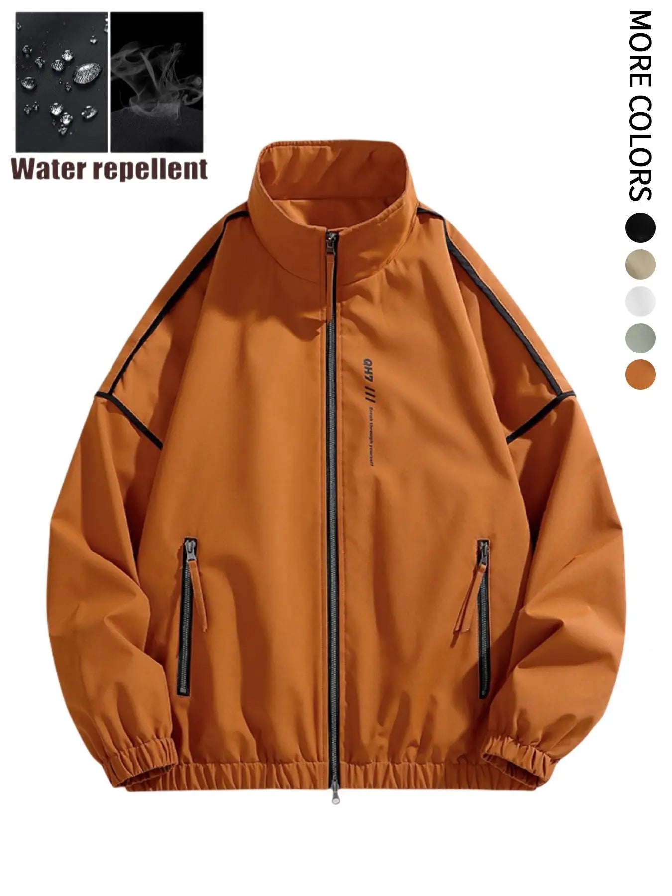 Men's Jacket, Casual Sports Jacket, Multi-Zip Pocket Jacket, High-Quality Windproof, Waterproof, Wear-Resistant and Breathable Fabric, Casual, Outdoor, Hiking, Mountaineering, Camping, Multi-Scenario Use, Men's Loose Jacket