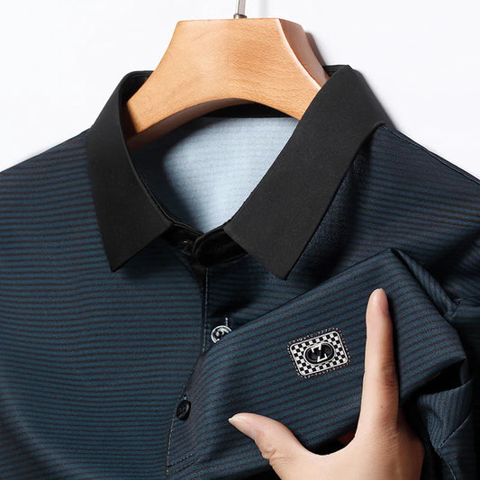 Original Designer Brand Men Short-Sleeved Polo Shirt Letter Print Lapel Button Summer New T-Shirt Business Casual Men's Clothing