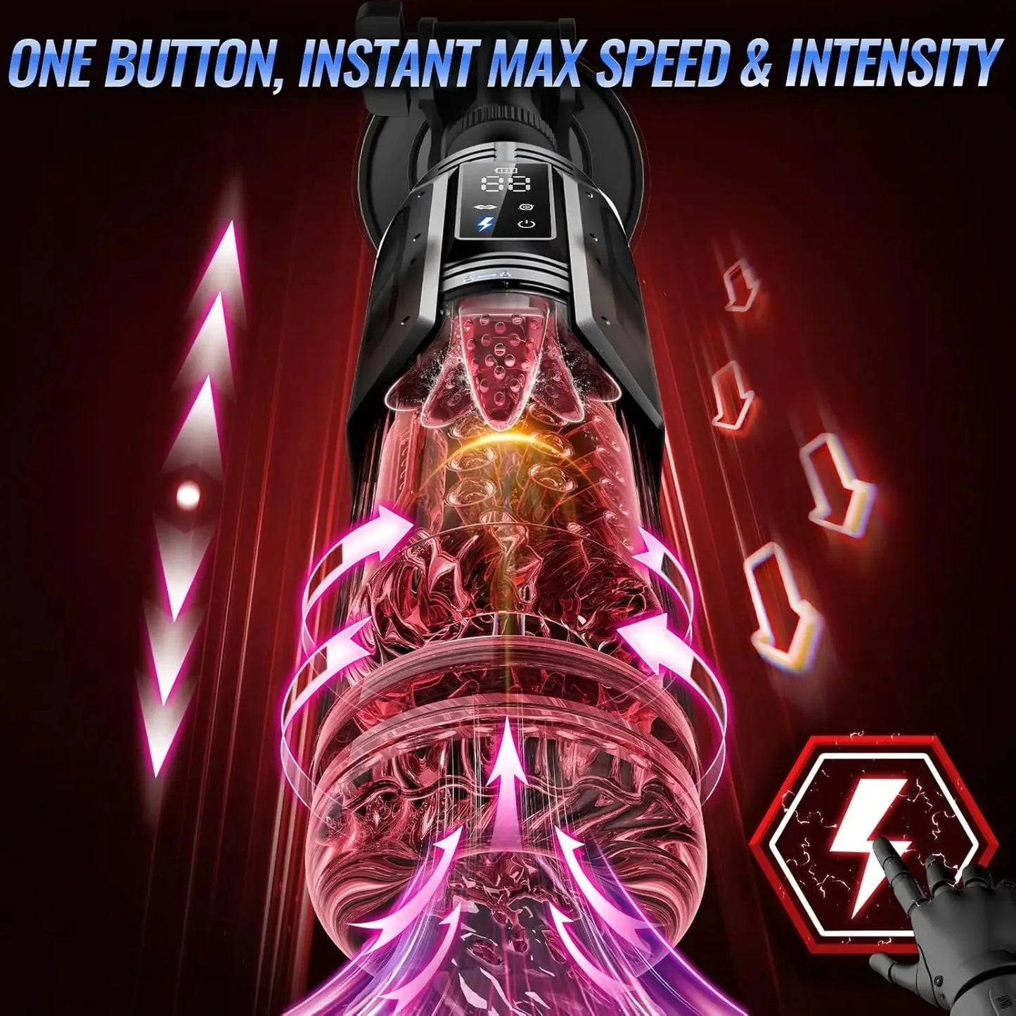 APP LED Automatic Male Masturbator Cup 7 Sucking Rotating Licking Thusting Modes Pocket Pussy Stroker Blowjob Sex Toys For Men