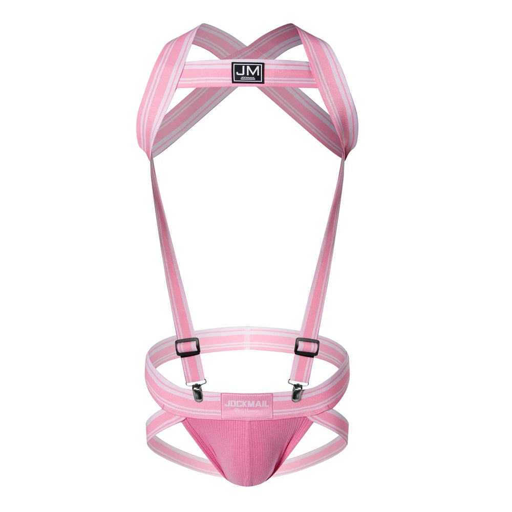 Detachable Split-type Men's Sexy Jockstrap Underwear Bodysuit Suspender Jumpsuits Man Harness Gay Underwear Mens Lingerie Sissy