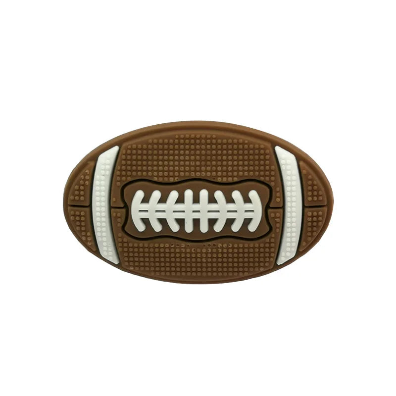 1PCS Sports Ball Shoe Charms Soccer Basketball Baseball Decoration Pins Trendy Shoe Accessories for Teens Boys Sports Fans Gifts