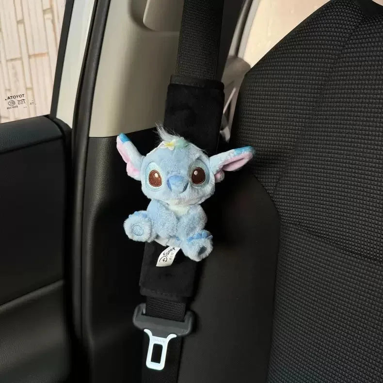 Stitch Car Seat Belt Cover Kawaii Car Accessories Interior Shoulder Cover Child Protective Wear-Resistant for Auto Safety Belts