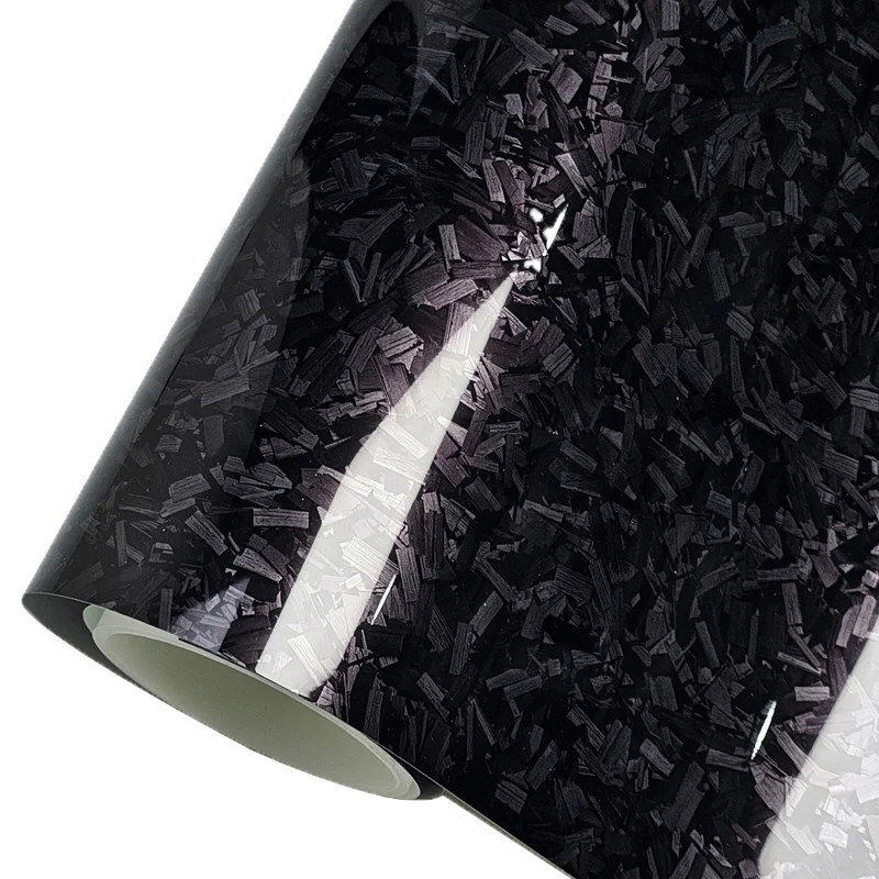 Motorcycle Sticker High Gloss Forged Flower Carbon Green Shiny Black Wrap Vinyl Car Body Films Stickers on Motorcycle Vinyls