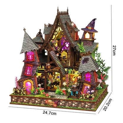 DIY 3D Puzzles Wooden Doll House Figurines Miniatures Bookend Assembled Houses Toys For Friends Birthday Gifts Home Decoration