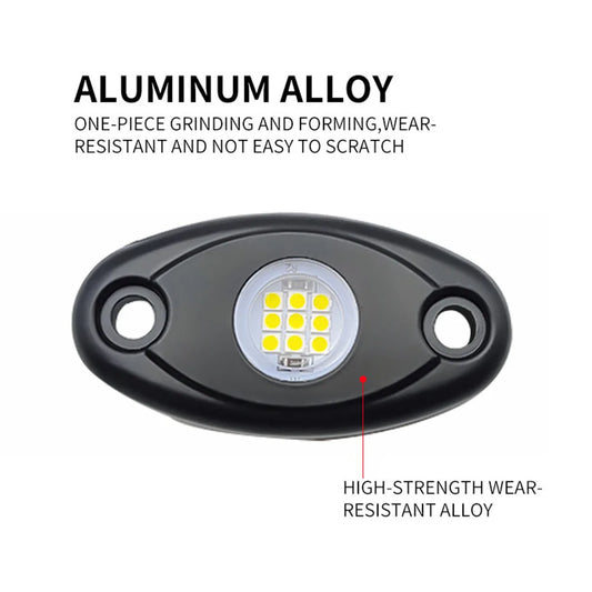 1/2/4pcs Auto chassis lights LED Rock Lamp Contour Decorative Light bottom Atmosphere light for cross-country SUV ATV Dune Buggy