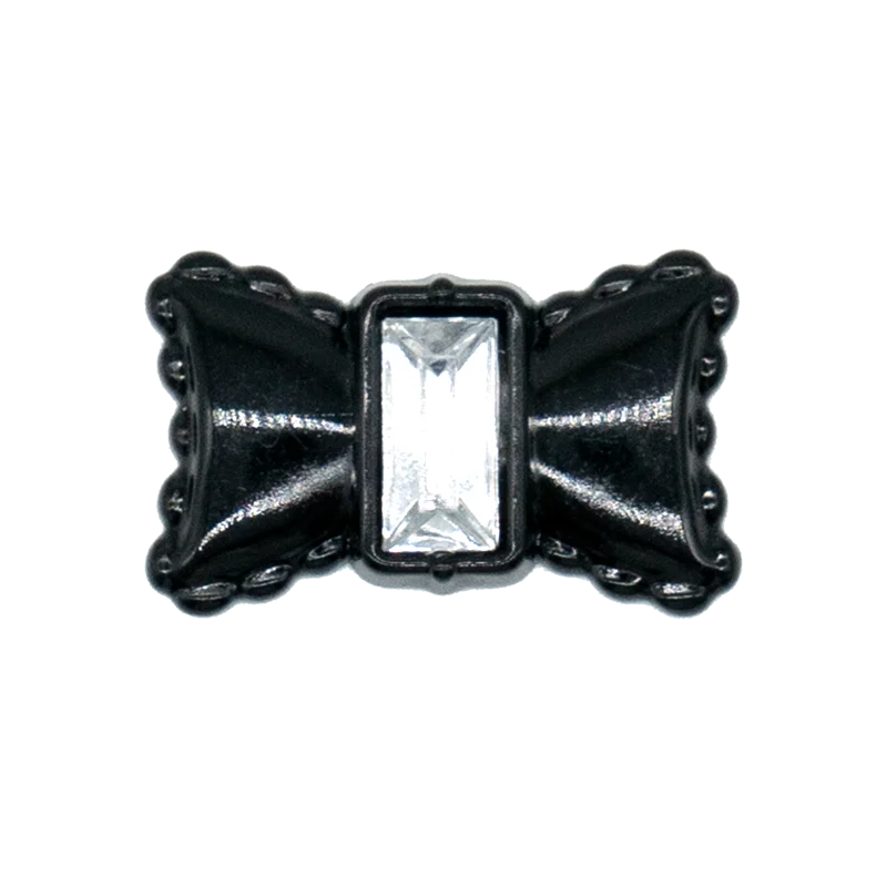 1PCS Black Fashion Acrylic Shoe Charms Accessories Pins for Women Men Clog Decorations Flowers Bow Bag Acrylic Shoe Buckles