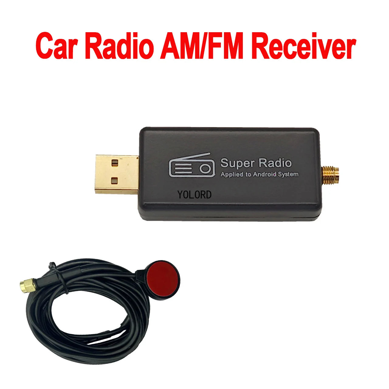 Universal Car Radio AM/FM Stereo Adapter Receiver USB Stick Antenna Box Applied to Android System APK Control