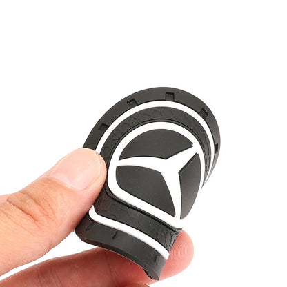 2Pcs Crystal Decoration Silicone Mat Car Water Cup Groove Anti-slip Pads For Mercedes Benz AMG Smart W205 C300 W203 W206 W108
