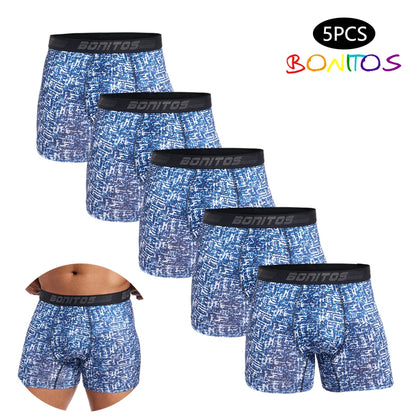 5pcs boxers Men's Panties Breathable boxer shorts Men Underwear Polyester underpants for man High Quality Male Trunks
