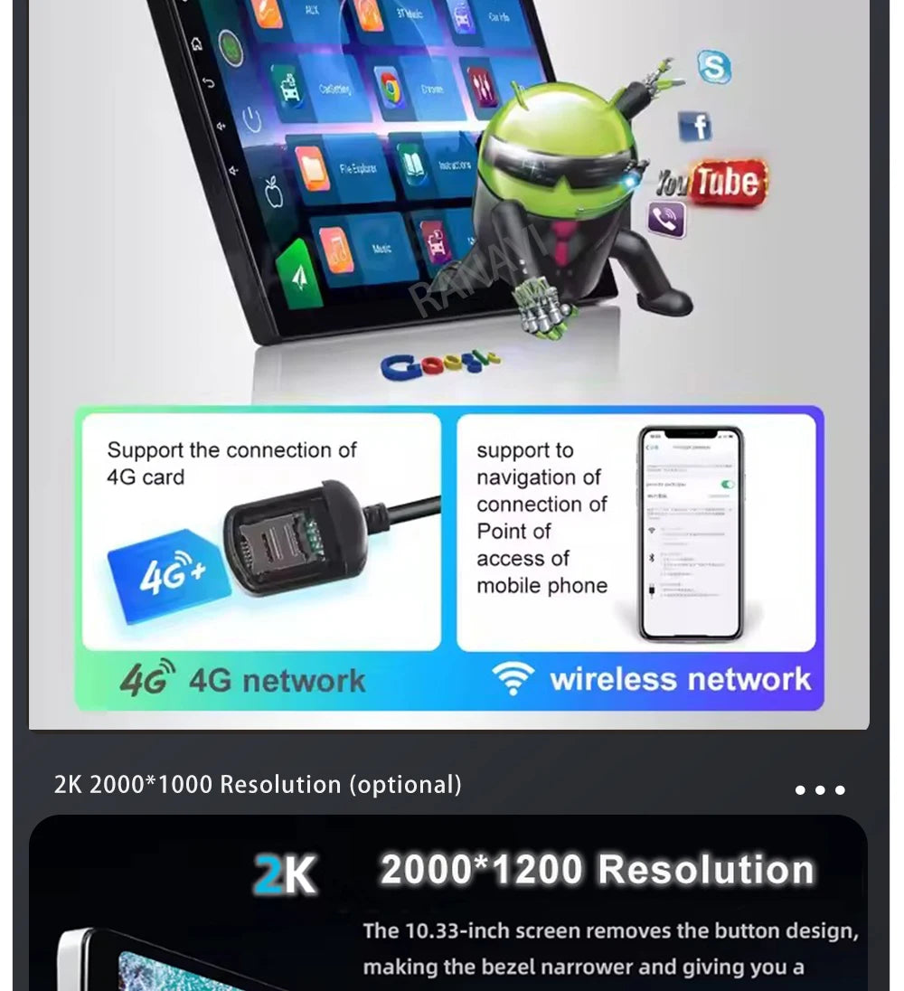 Car Radio Android 15 For KIA Sportage 2010 2011 2012 2013 2014 2015 2016 5G WIFI Qualcomm Navigation DSP Stereo Multimedia GPS