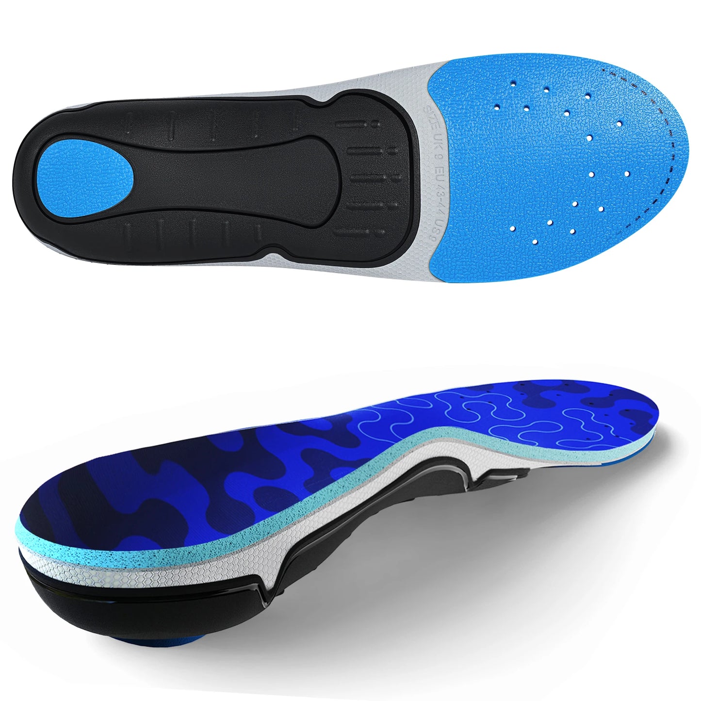 IFitna Plantar Fasciitis Orthopedic Insole Flat Feet Arch Support Orthotic Memory Foam  Shoe Insert Men Women Sport Shock Absorb