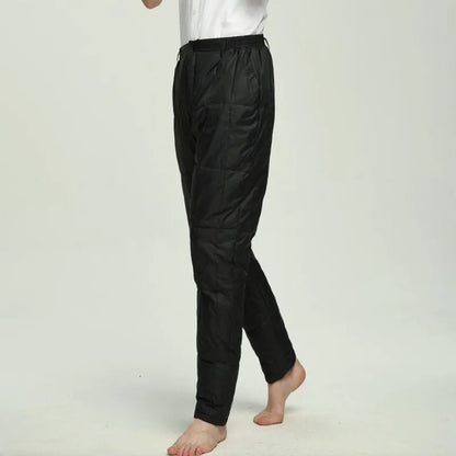 Thiened High Waist down Pants Men's Winter Outerwear Indoor Wear Large Size Warm Cotton Trousers for Middle-Aged And ly