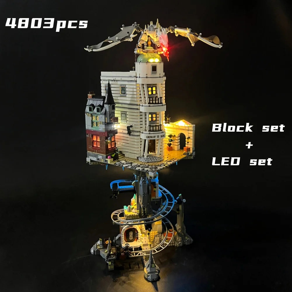 Cheapest DIY 4803Pcs Requiring Assembly Wizarding Bank Collectors Edition Building Block Model Birthday Christmas Gifts