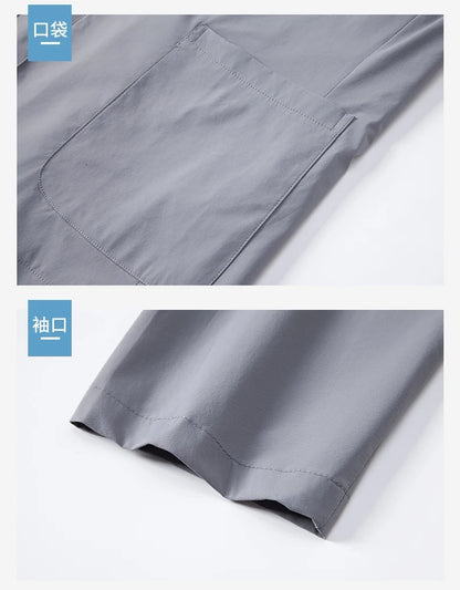 2026 New Summer Sunscreen Jacket for Men's Fattened Plus Size Fat Man Business Casual Suit Men's Top Single Piece