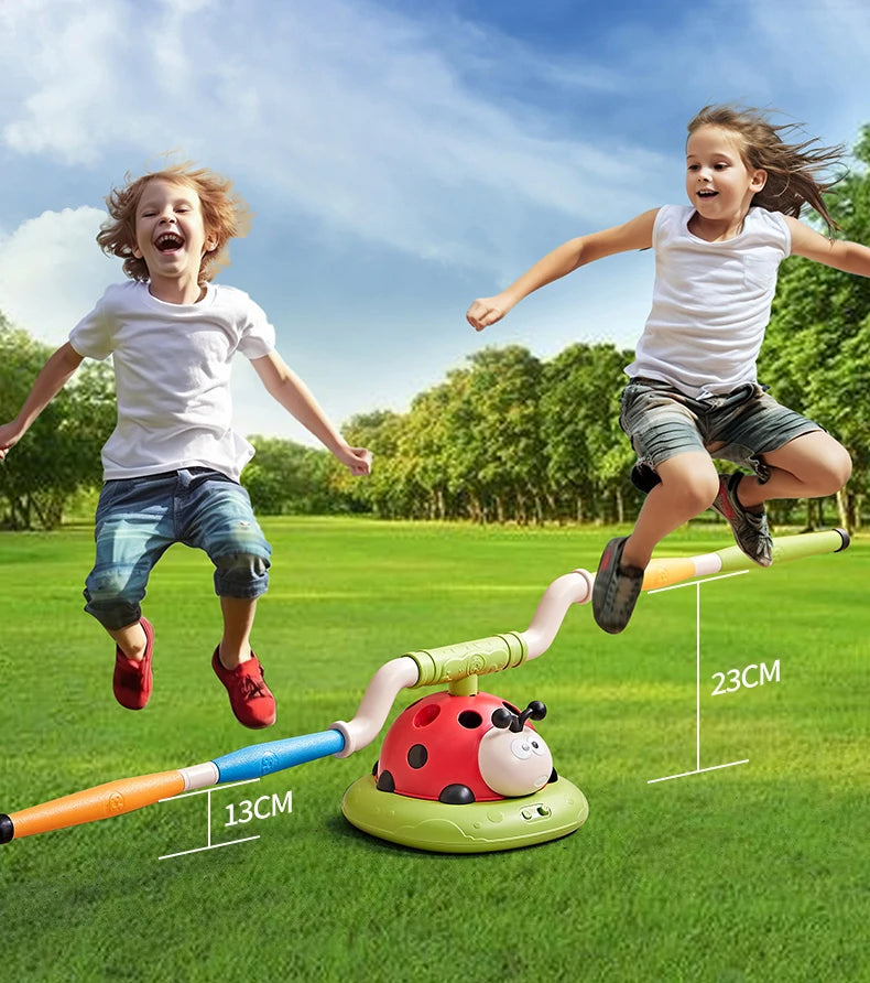 4 Styles Ladybug Multifunction Exercise Machine Ferrule Jump Rocket Launcher Toy Sports Entertainment Game Outdoor Educational