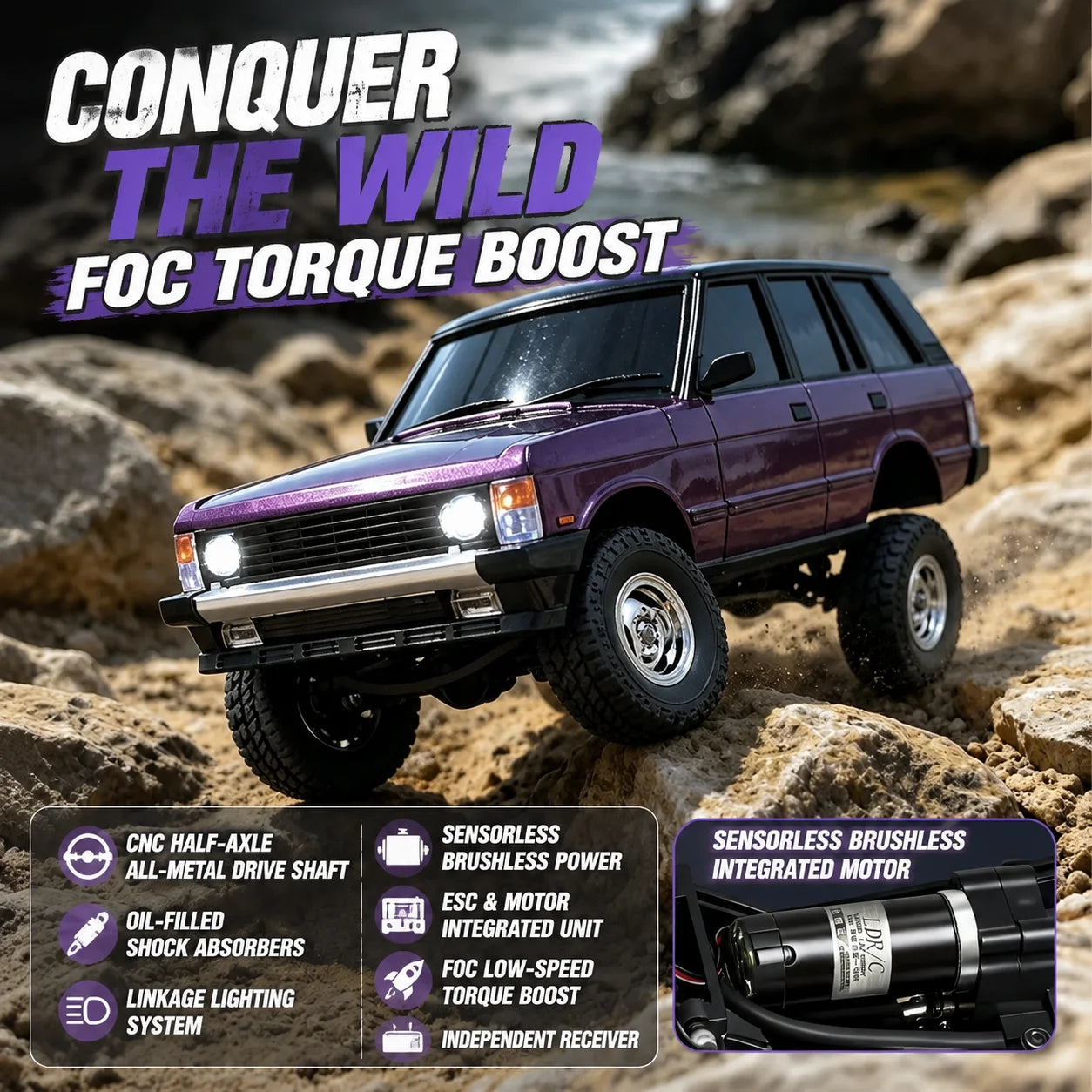 LDRC 1:18 RC Crawler 4WD Off Road Car LD18481PRO Brushless LD18401Y Brushed SUV FOC Torque Boost RTR Climbing Truck