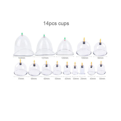 Big Size Vacuum Cupping Breast & Buttocks Enlargement Massager Suction Pump Machine Butt Lifting Device Back Massage Cans