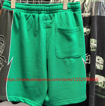 Real Photo Men's High Quality GOD High Street SPEED Shorts Streetwear Elastic Waist Drawstring Casual Sports Pants in Stock