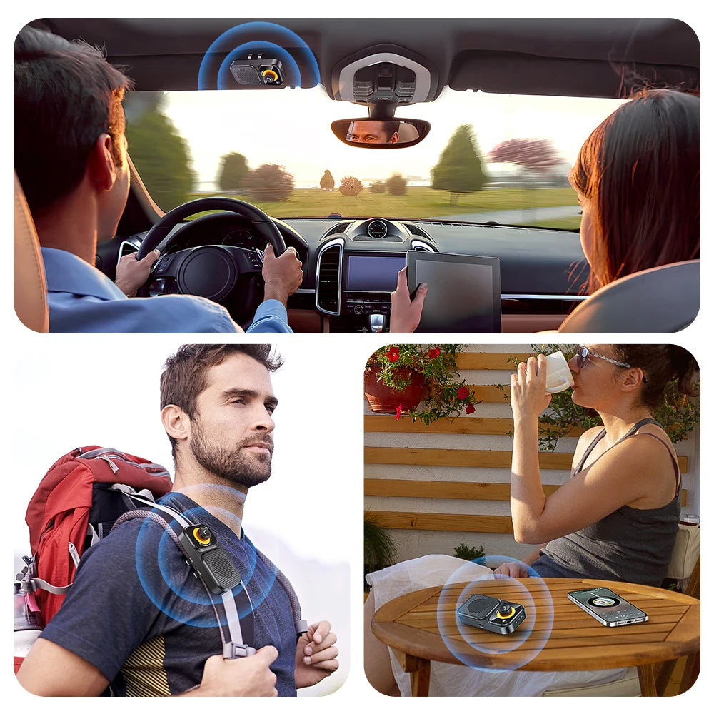 Bluetooth 5.4 Sun Visor Clip Handsfree Car Kit Wireless Audio Receiver MP3 Music Player Speakerphone with Button Support Siri