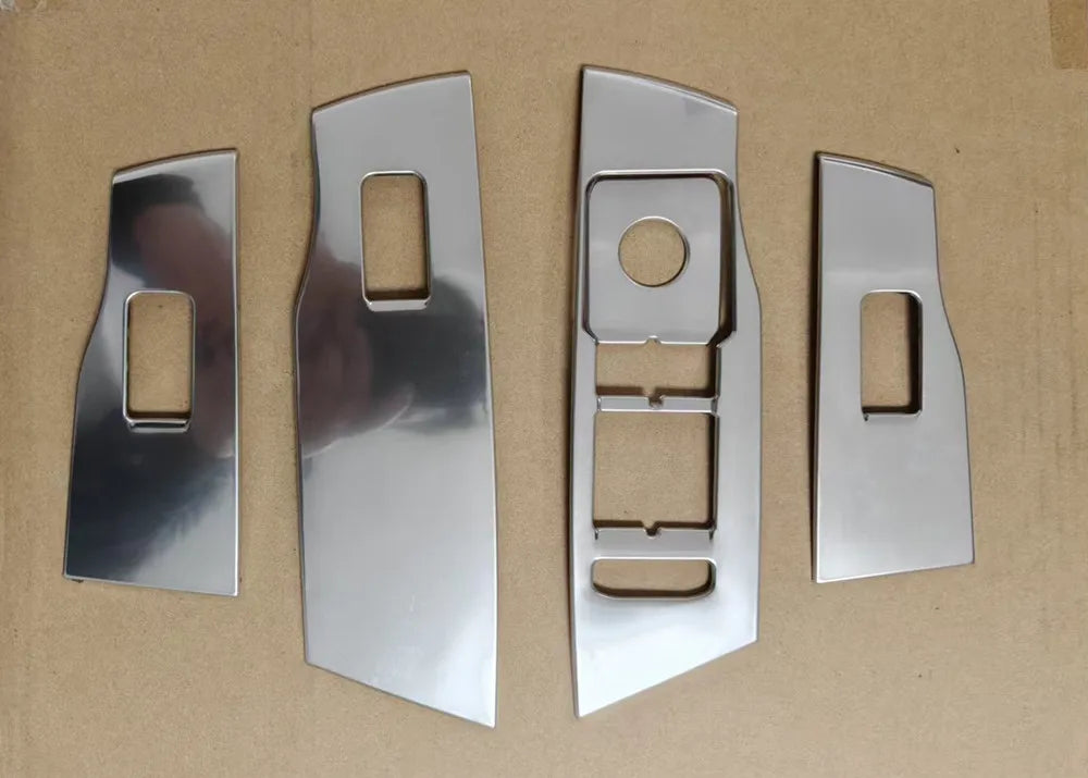 Stainless Steel Car Inner Door Window Switch Lift Panel Adjust Stickers Cover Trim For VW Volkswagen Polo 2019-2025 Accessories