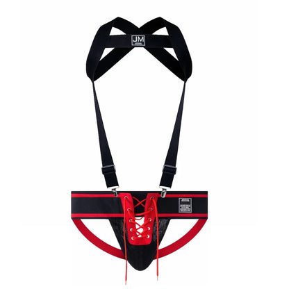 JOCKMAIL Body Harness Adjustable Elastic Strap Detachable Split-type Give Away Athletic Supporters Jockstrap Men Underwear Sets