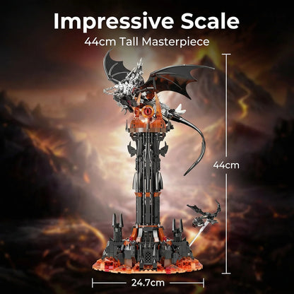 Moc-Lord Movie Rings Model The Fell Beast Magic Tower Building Blocks Fortress Castle Creative Assemble Bricks Toys Gift For Ki