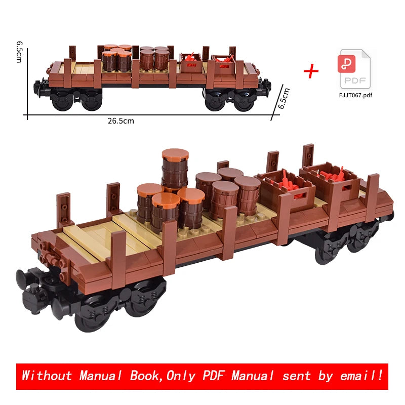 26cm Retro Double-Deck Passenger Train Car Building Blocks Model Green Gray Classic Train Display Toy for Hobbyists