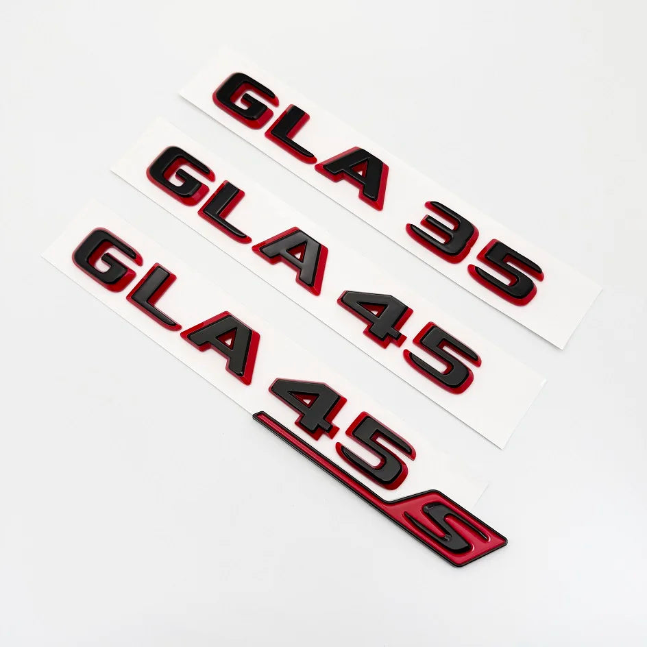 2024 New style Two tone Letters Numbers GLA35 GLA45 GLA45S Turbo 4matic+ for Car Fender Trunk Rear X156 Sticke