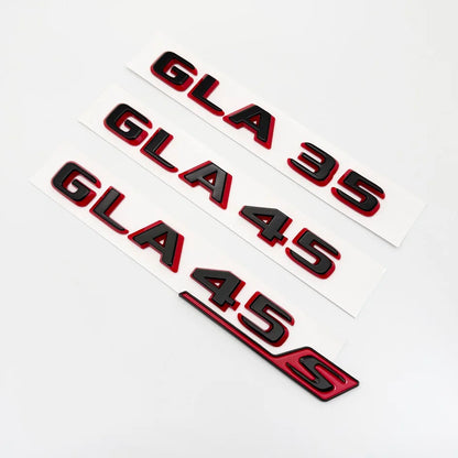 2024 New style Two tone Letters Numbers GLA35 GLA45 GLA45S Turbo 4matic+ for Car Fender Trunk Rear X156 Sticke